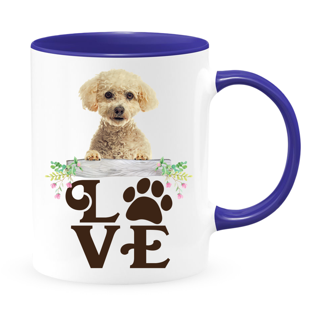LOVE Maltese Coffee Mug Colored Inside and Handle - Mug Project | Funny Coffee Mugs, Unique Wine Tumblers & Gifts