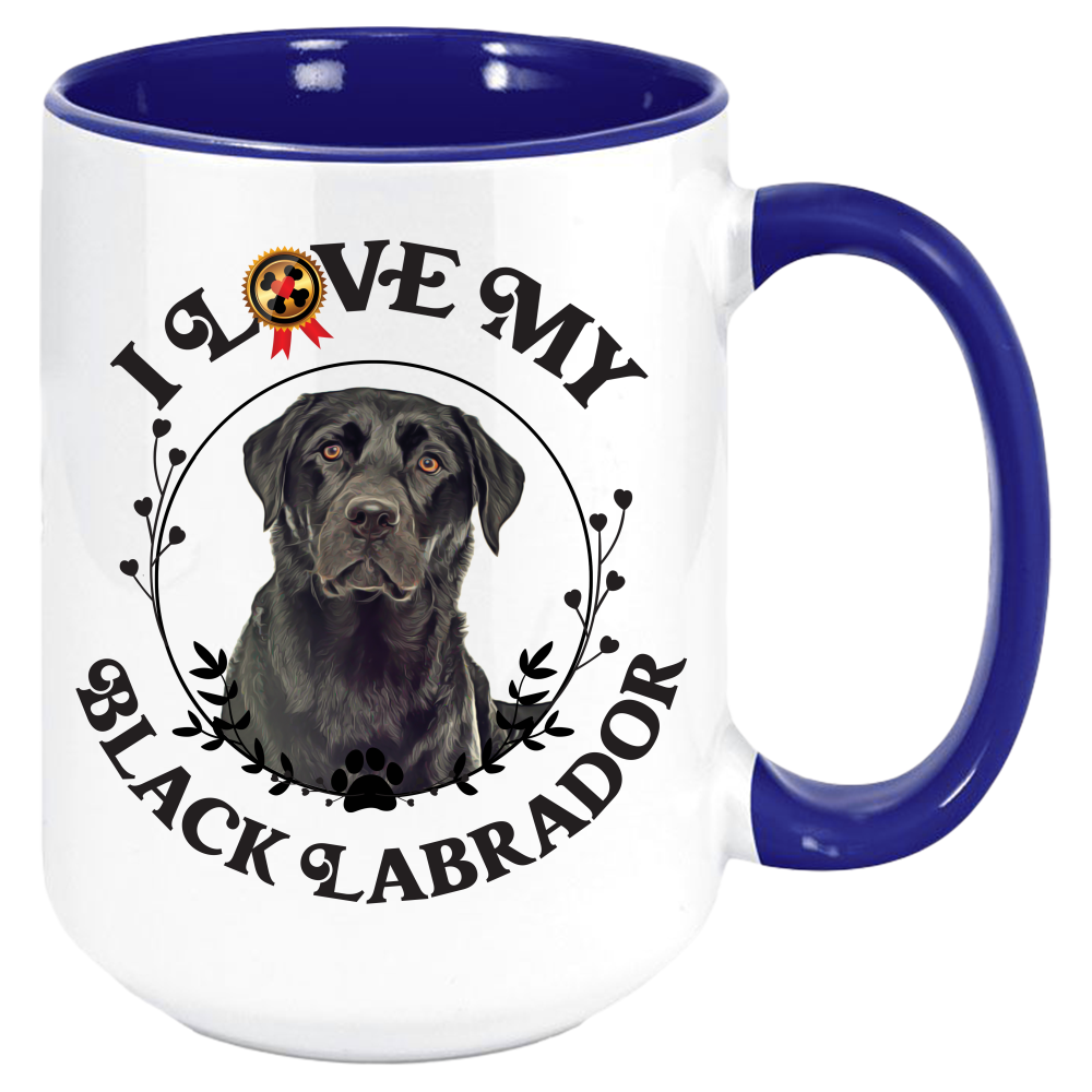 Coffee Mug, Printed Mug, Coffee Cup, Tea Mug, Graphic Mug, I Love My Black Labrador - Mug Project