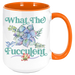 What The Coffee Mug, White with Colored Inside and Handle - Mug Project | Funny Coffee Mugs, Unique Wine Tumblers & Gifts