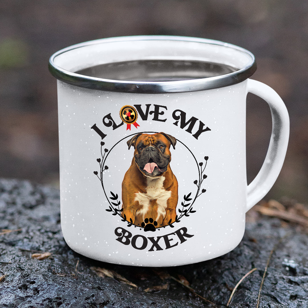 I Love My Boxer Stainless Steel Camping Mug - Mug Project | Funny Coffee Mugs, Unique Wine Tumblers & Gifts
