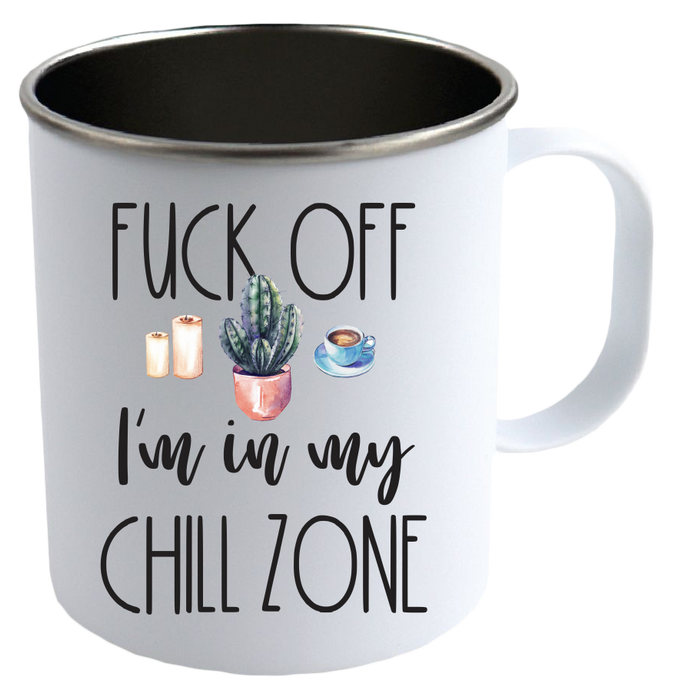 Chill Zone White Camping Mug - Mug Project | Funny Coffee Mugs, Unique Wine Tumblers & Gifts