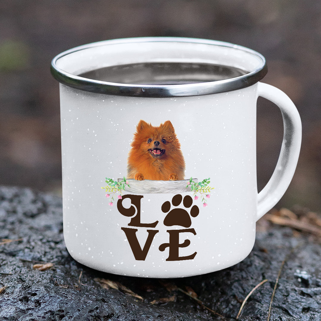 LOVE-Pomeranian Stainless Steel Camping Mug - Mug Project | Funny Coffee Mugs, Unique Wine Tumblers & Gifts