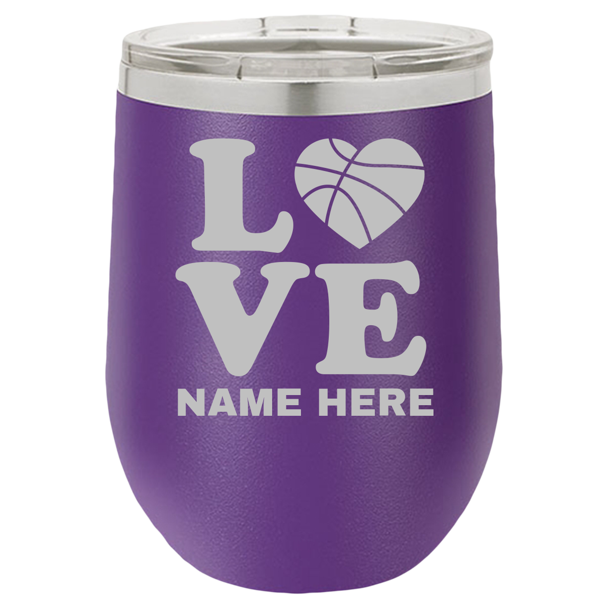 Love Basketball - Wine Laser Etched Tumbler - Mug Project
