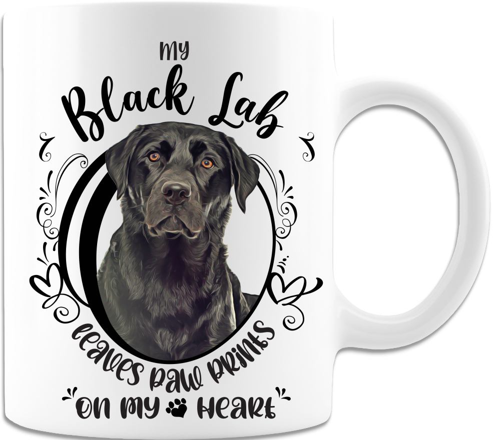 My Black Lab Leaves Paw Prints On My White Coffee Mug - Mug Project