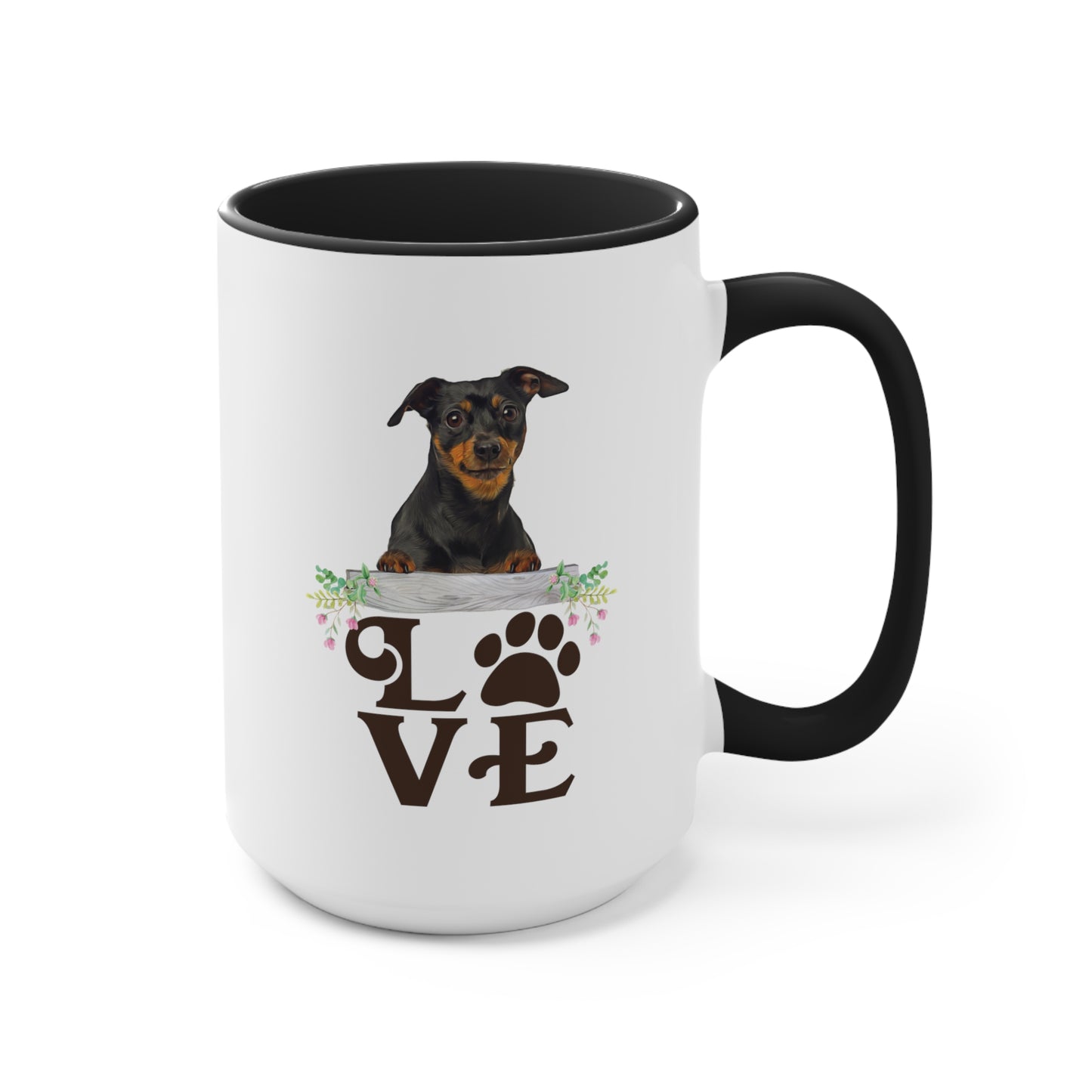 LOVE my Minpin Accent Mugs 11oz/15oz