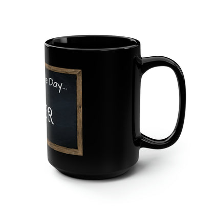 Soup Mug Black Mug, 15oz