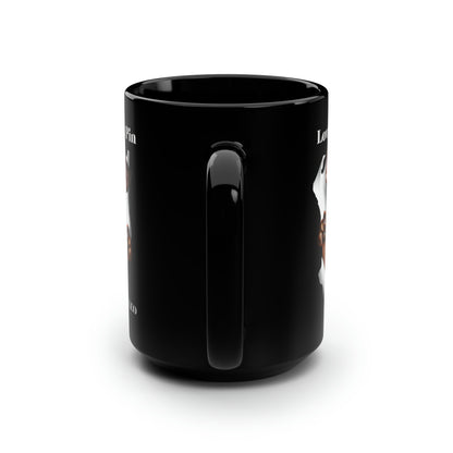 Love My Min Pin Black Mug, 15oz