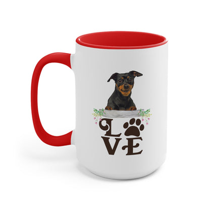 LOVE my Minpin Accent Mugs 11oz/15oz