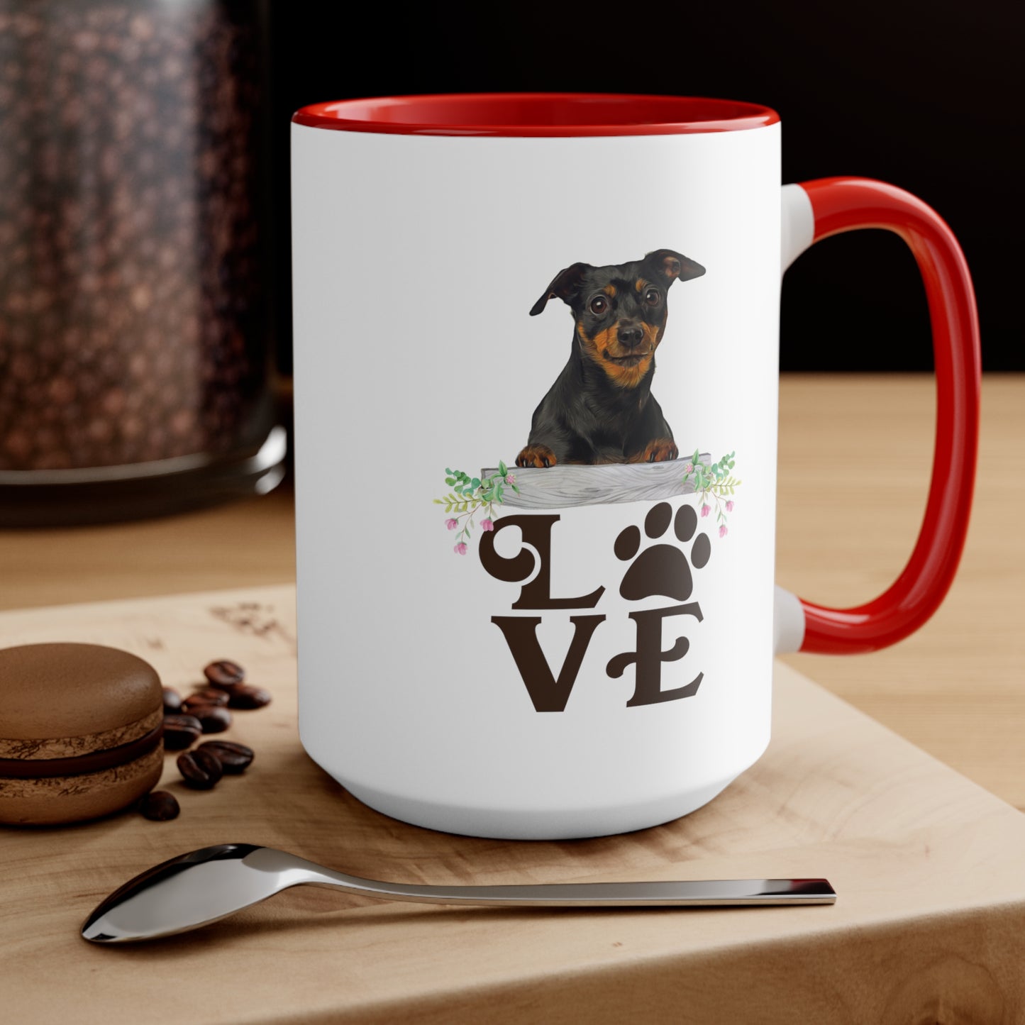 LOVE my Minpin Accent Mugs 11oz/15oz