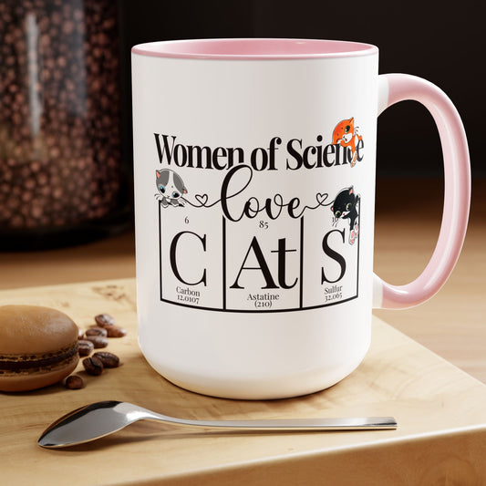 Two-Tone Coffee Mugs, 15oz Ceramic Mug, Women of Science