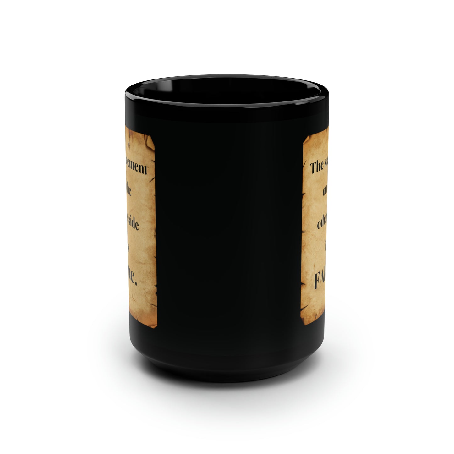 True/False Black Mug, 15oz