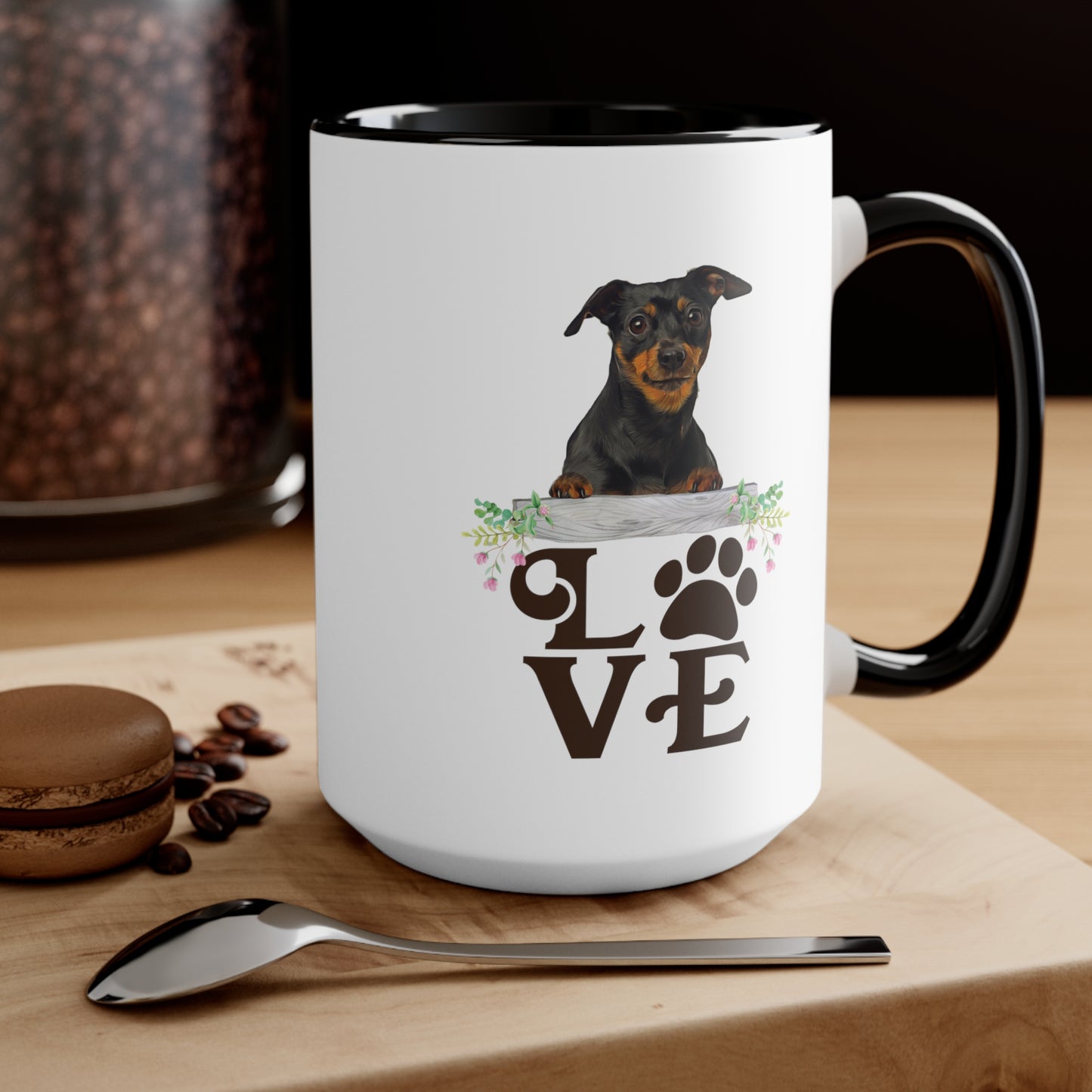 LOVE my Minpin Accent Mugs 11oz/15oz