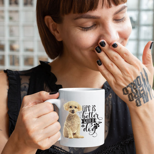 Life Is Better Maltese White Coffee Mug - Mug Project | Funny Coffee Mugs, Unique Wine Tumblers & Gifts