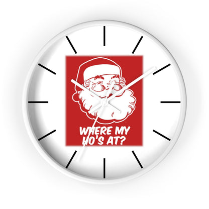 Wall clock, Santa Wall Clock, Home Decoe Clock, Where's My Ho's At? - Mug Project