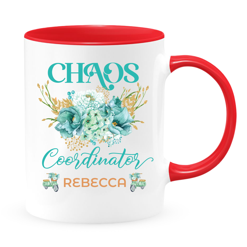 Tea Mug, Graphic Mug, Coffee Mug, Printed Mug, Coffee Cup, Feminine Chaos - Mug Project