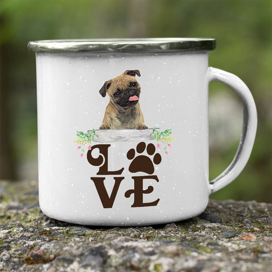 LOVE-Pug Stainless Steel Camping Mug - Mug Project | Funny Coffee Mugs, Unique Wine Tumblers & Gifts