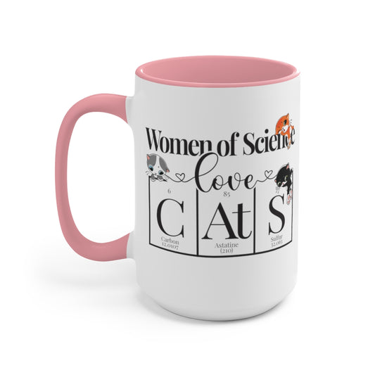 Two-Tone Coffee Mugs, 15oz Ceramic Mug, Women of Science - Mug Project