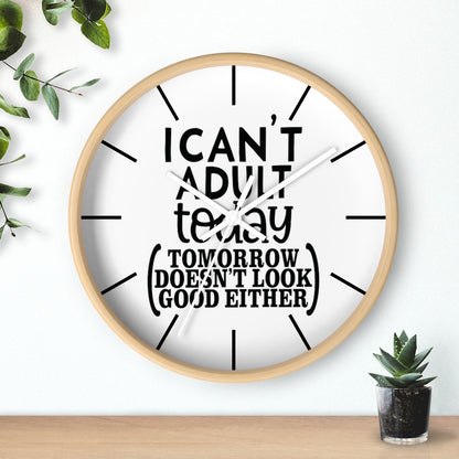 Wall clock, Silent Clock, Home Decor Clock, I Can't Adult Today - Mug Project