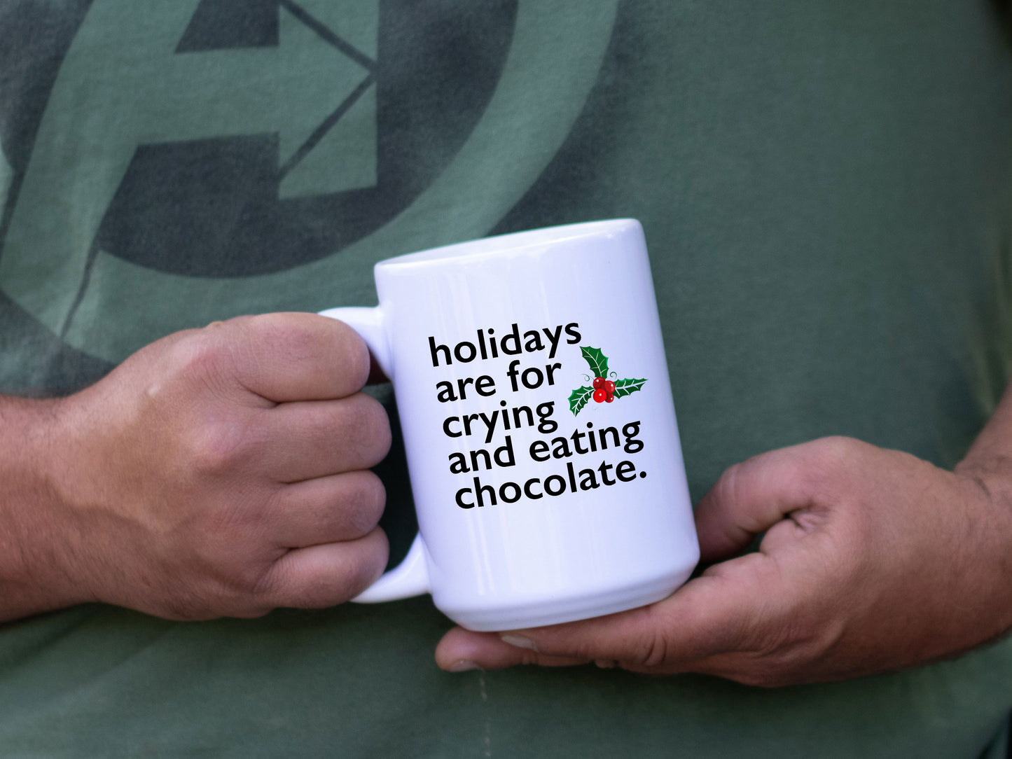 Ceramic White Coffee Mug Crying and Chocolate Mug Best Christmas Mug - Mug Project