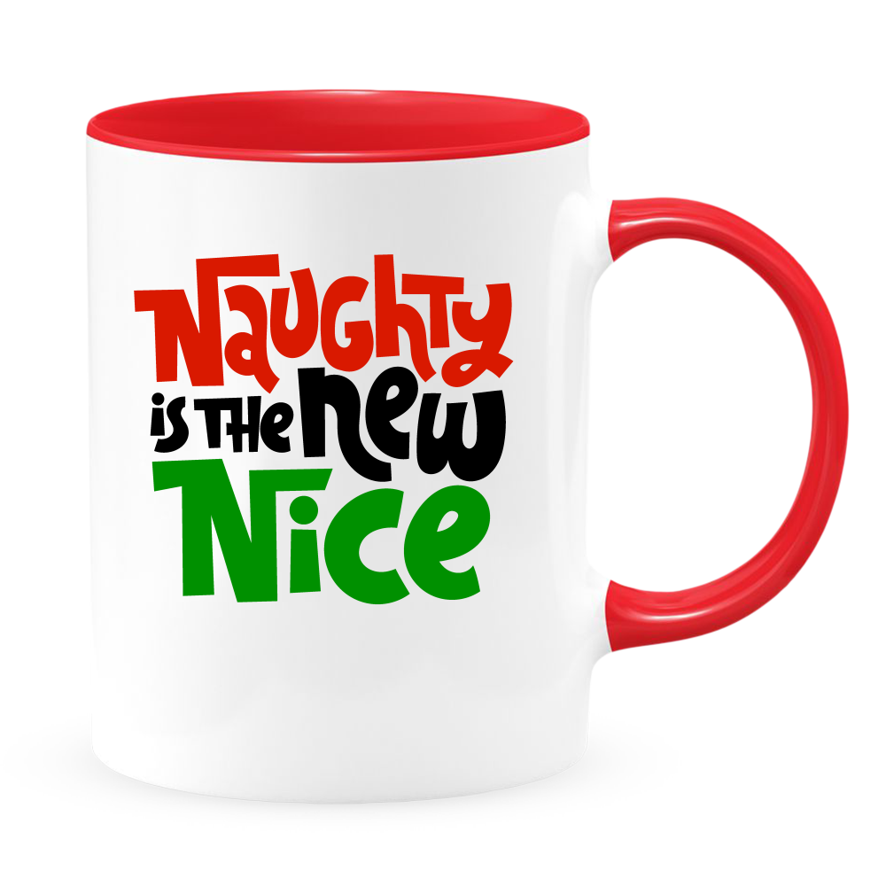 Naughty Is The New Nice White Coffee Mug With Colored Inside & Handle - Mug Project