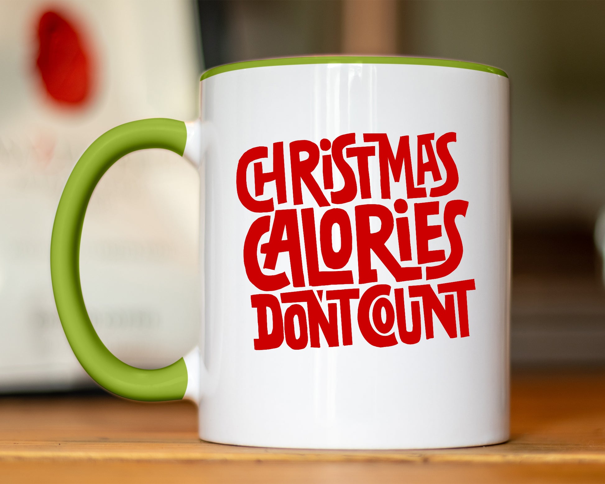 Ceramic White Coffee Mug Calorie Count Holiday Mug Best Christmas Mug - Mug Project