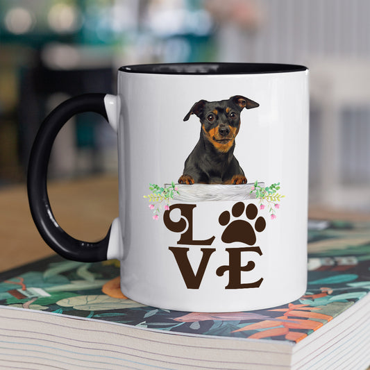 LOVE Miniature Pinscher  Coffee Mug Colored Inside and Handle - Mug Project | Funny Coffee Mugs, Unique Wine Tumblers & Gifts