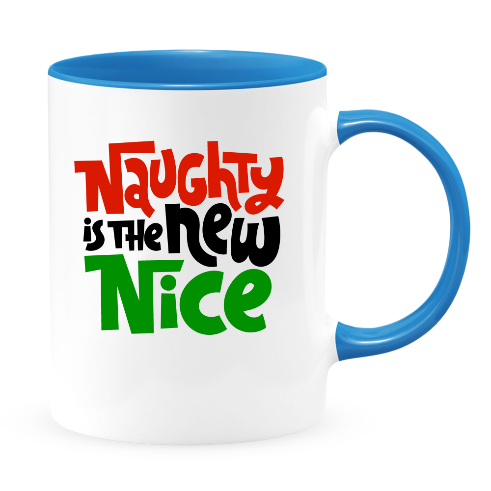 Naughty Is The New Nice White Coffee Mug With Colored Inside & Handle - Mug Project