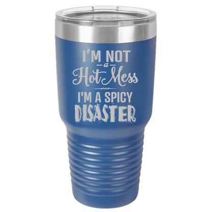 Tumbler with Lid, Stainless Steel Tumbler, Thermal Tumbler, Stainless Steel Cups, Insulated Tumbler, Spicy Disaster- 30oz Laser Etched Tumbler - Mug Project