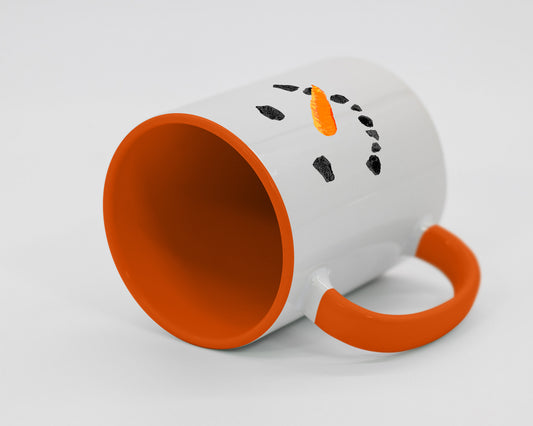 The Snowman White Coffee Mug With Colored Inside & Handle - Mug Project