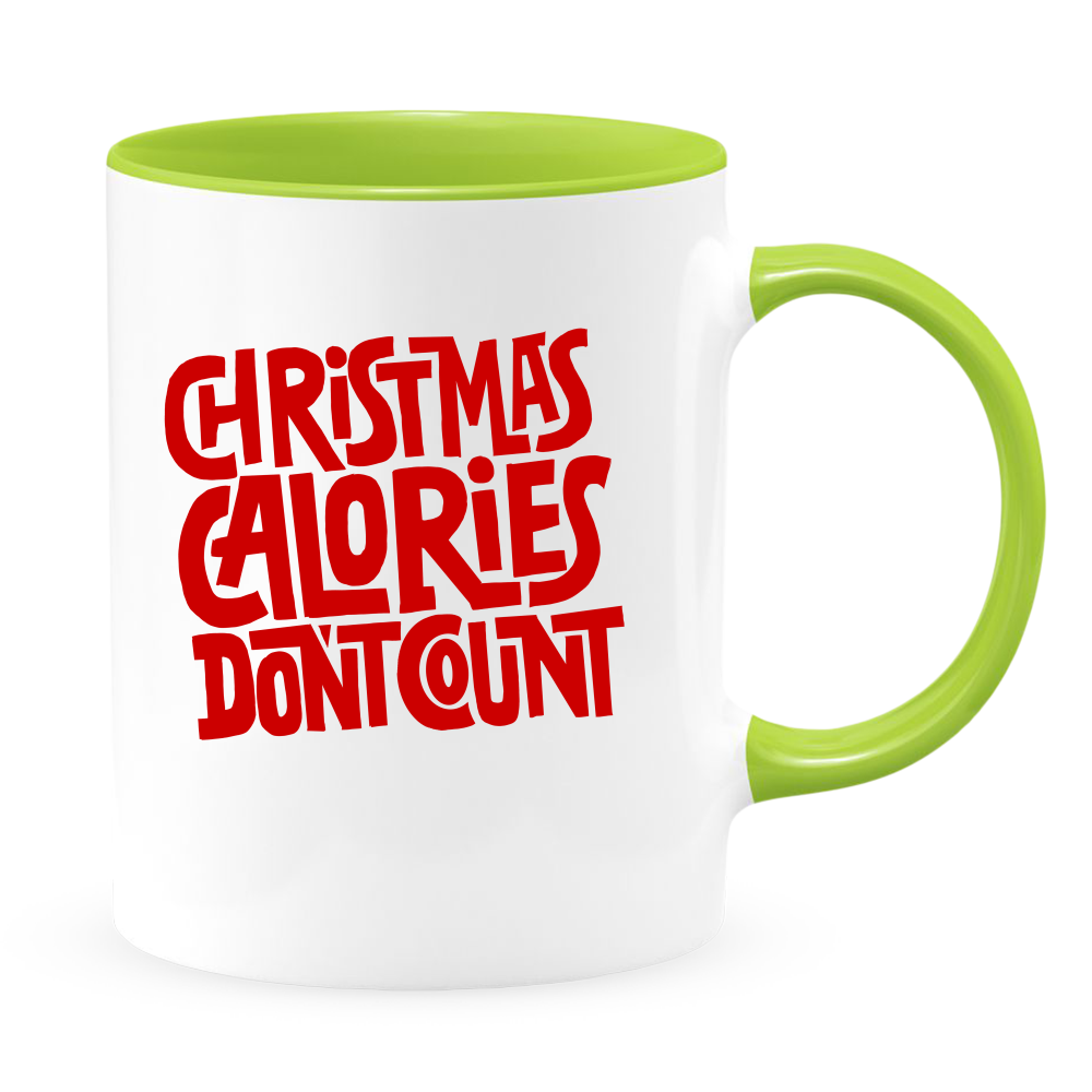 Ceramic White Coffee Mug Calorie Count Holiday Mug Best Christmas Mug - Mug Project