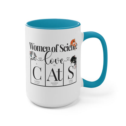 Two-Tone Coffee Mugs, 15oz Ceramic Mug, Women of Science - Mug Project