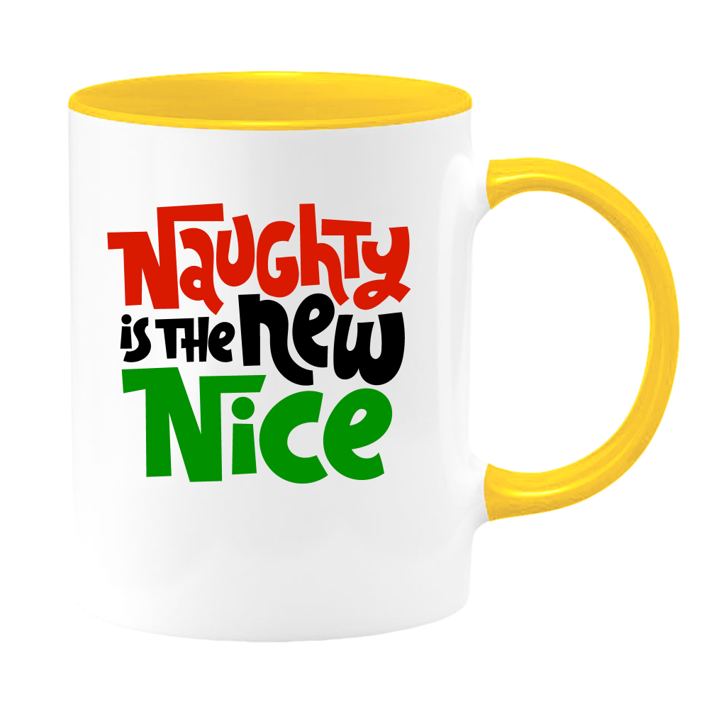 Naughty Is The New Nice White Coffee Mug With Colored Inside & Handle - Mug Project