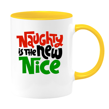 Naughty Is The New Nice White Coffee Mug With Colored Inside & Handle - Mug Project