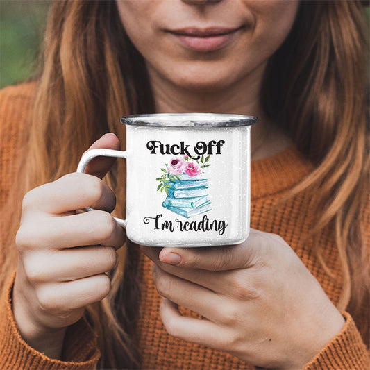 Im Reading White Camping Mug - Mug Project | Funny Coffee Mugs, Unique Wine Tumblers & Gifts