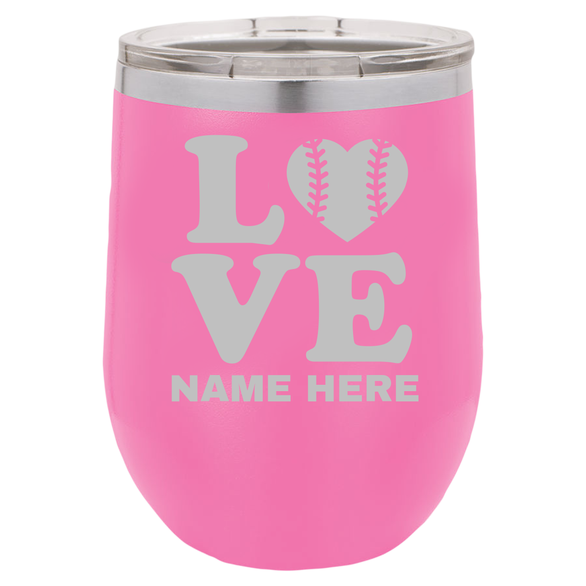 Love Baseball - Wine Laser Etched Tumbler - Mug Project