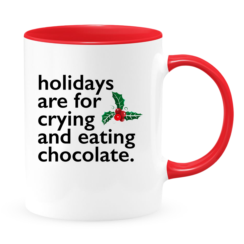 Ceramic White Coffee Mug Crying and Chocolate Mug Best Christmas Mug - Mug Project