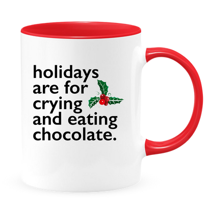 Ceramic White Coffee Mug Crying and Chocolate Mug Best Christmas Mug - Mug Project