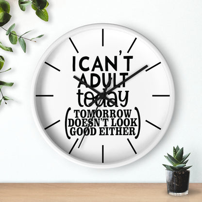 Wall clock, Silent Clock, Home Decor Clock, I Can't Adult Today - Mug Project