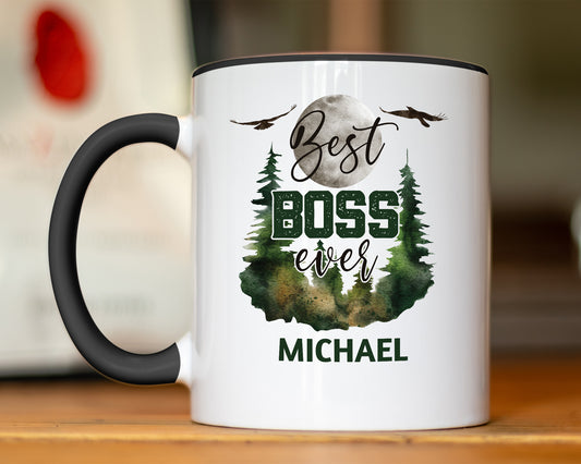 Best Boss Ever White Coffee Mug With Colored Inside & Handle - Mug Project