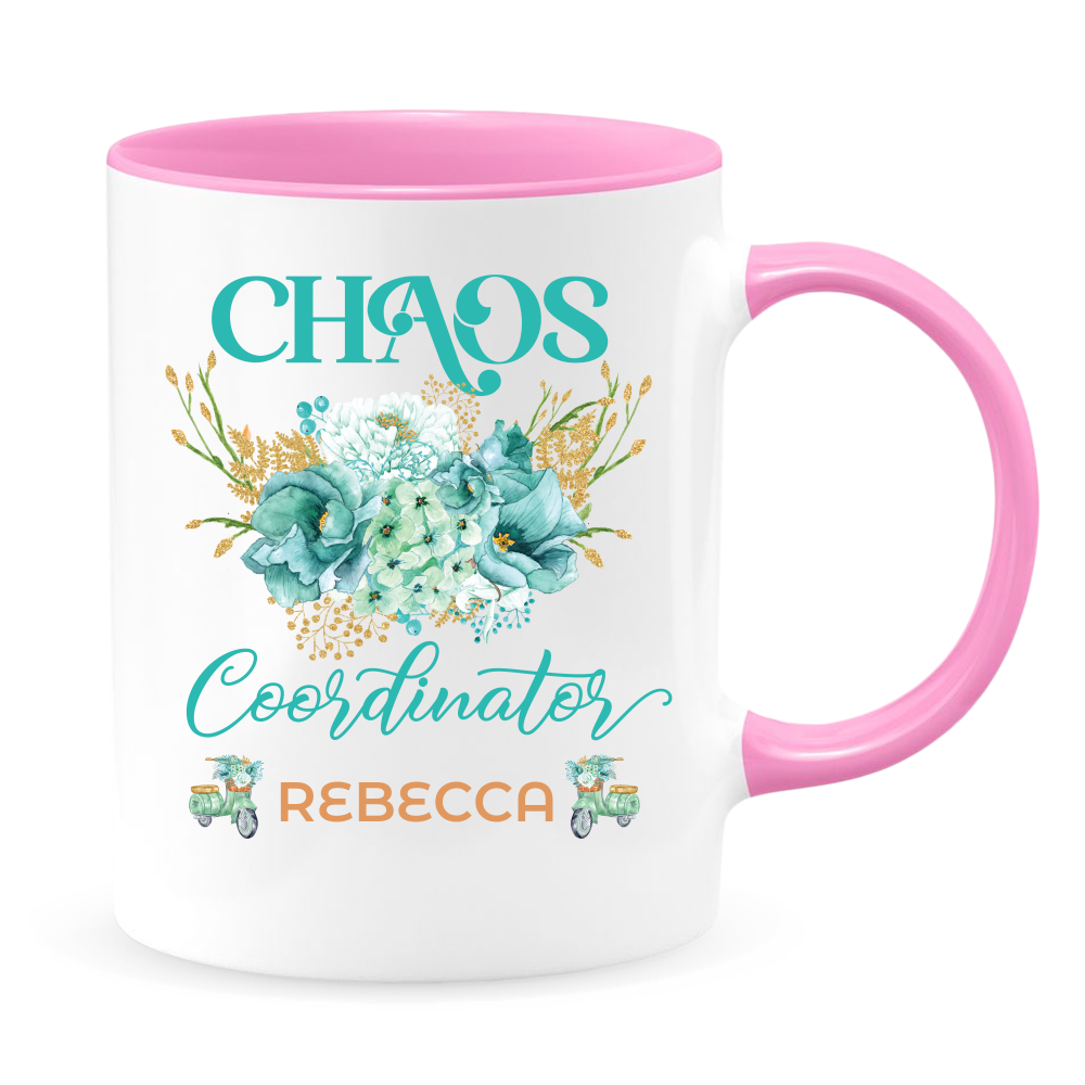 Tea Mug, Graphic Mug, Coffee Mug, Printed Mug, Coffee Cup, Feminine Chaos - Mug Project