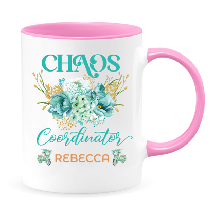 Tea Mug, Graphic Mug, Coffee Mug, Printed Mug, Coffee Cup, Feminine Chaos - Mug Project