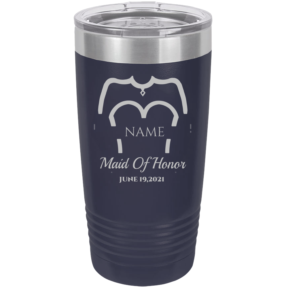 Wedding  Bridesmaid - 20oz Laser Etched Tumbler - Mug Project