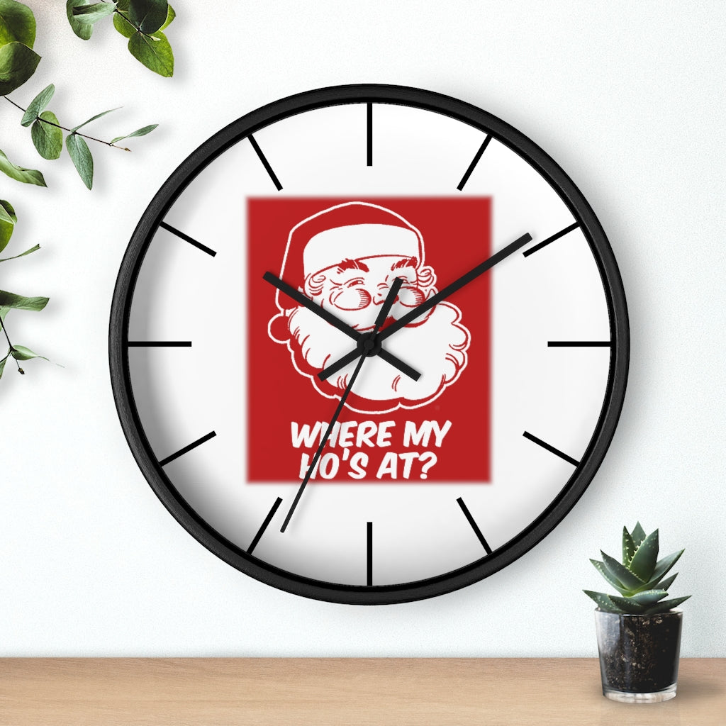 Wall clock, Santa Wall Clock, Home Decoe Clock, Where's My Ho's At? - Mug Project