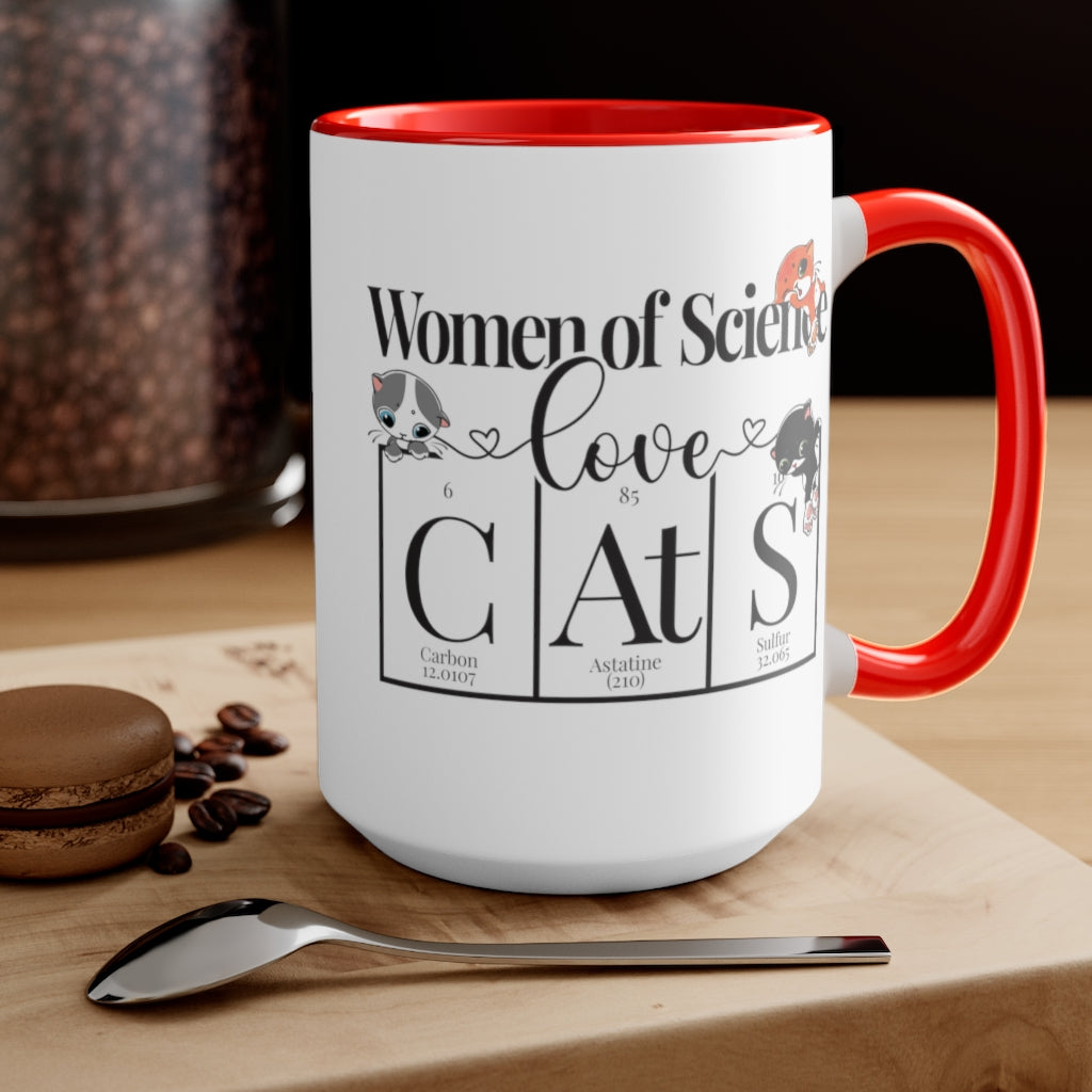 Two-Tone Coffee Mugs, 15oz Ceramic Mug, Women of Science - Mug Project