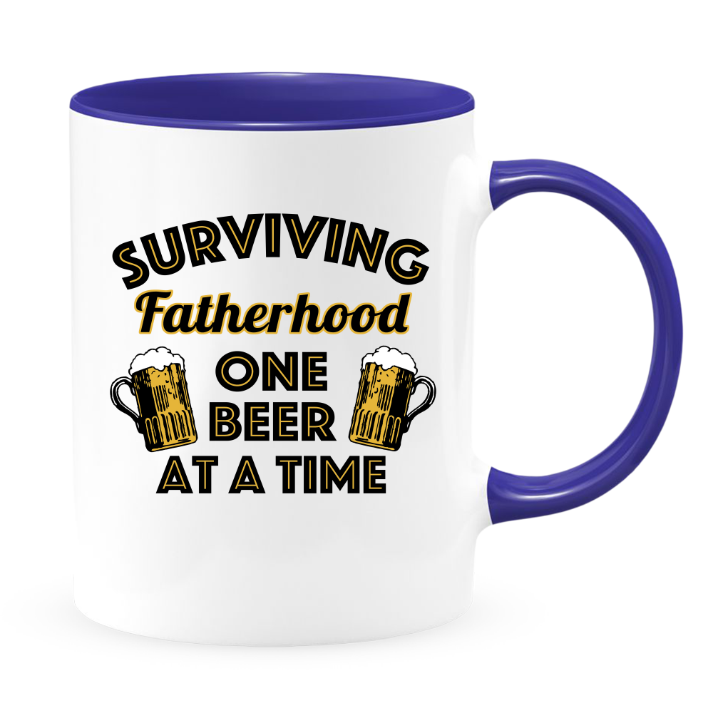Surviving Fatherhood | Colored Inside and Handle Mug - Mug Project