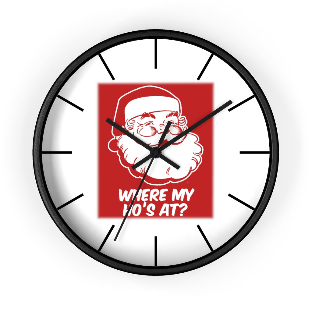 Wall clock, Santa Wall Clock, Home Decoe Clock, Where's My Ho's At? - Mug Project