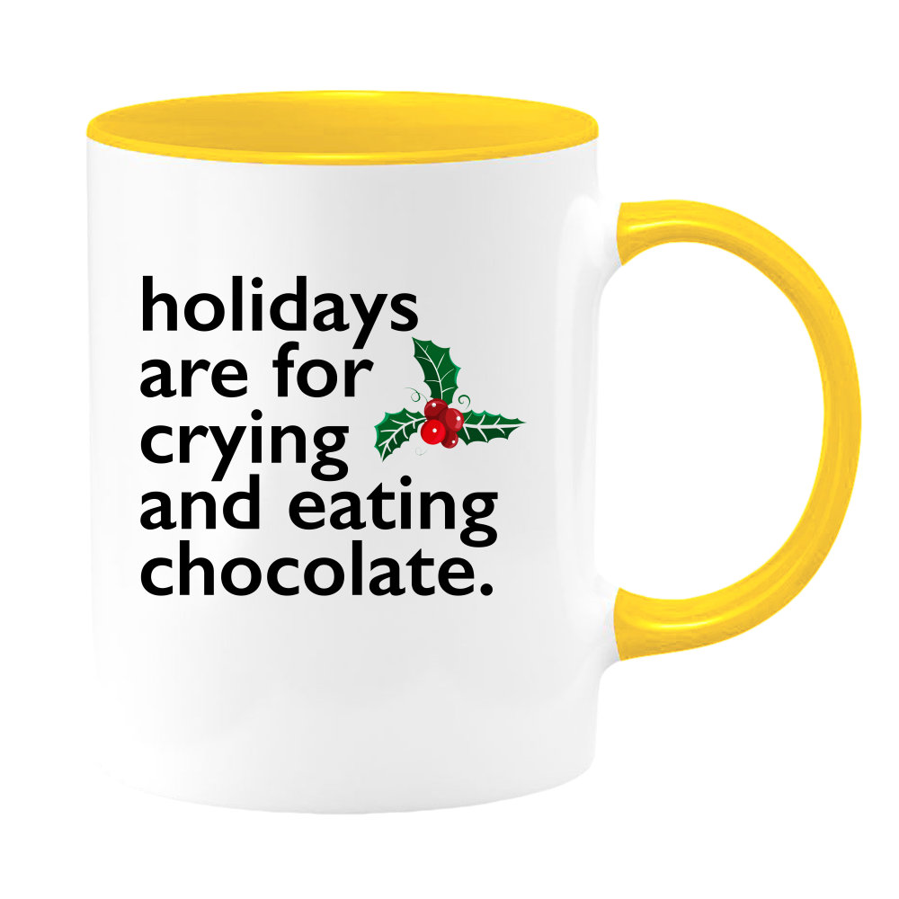 Ceramic White Coffee Mug Crying and Chocolate Mug Best Christmas Mug - Mug Project