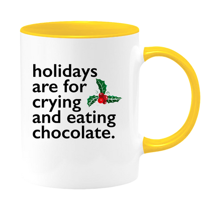 Ceramic White Coffee Mug Crying and Chocolate Mug Best Christmas Mug - Mug Project