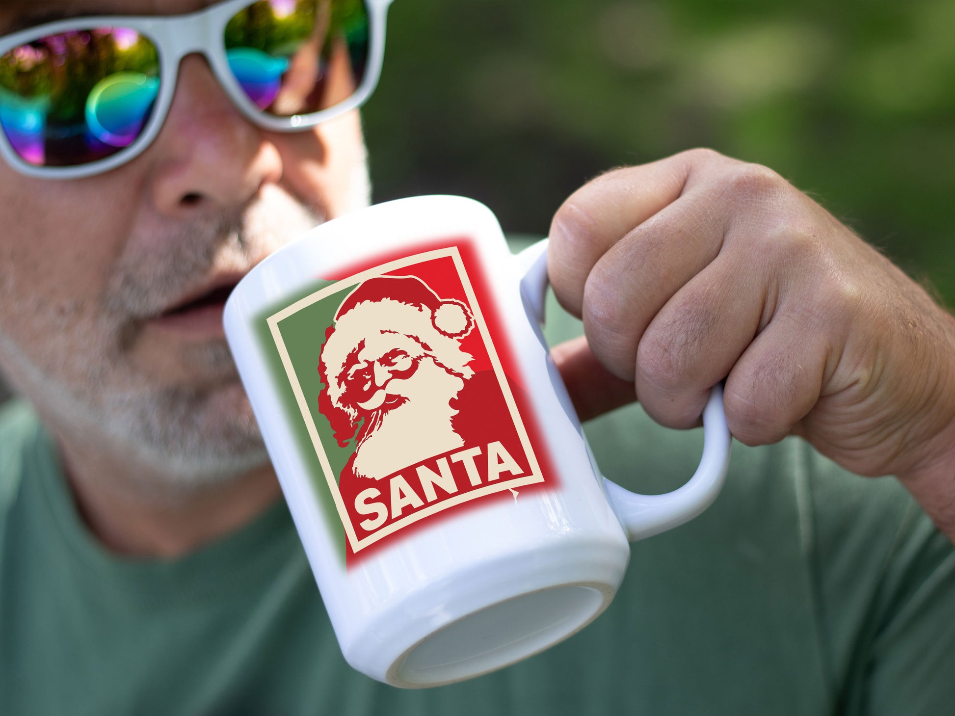 Ceramic White Coffee Mug Santa Tea Cup Holiday Mug Best Christmas Mug - Mug Project