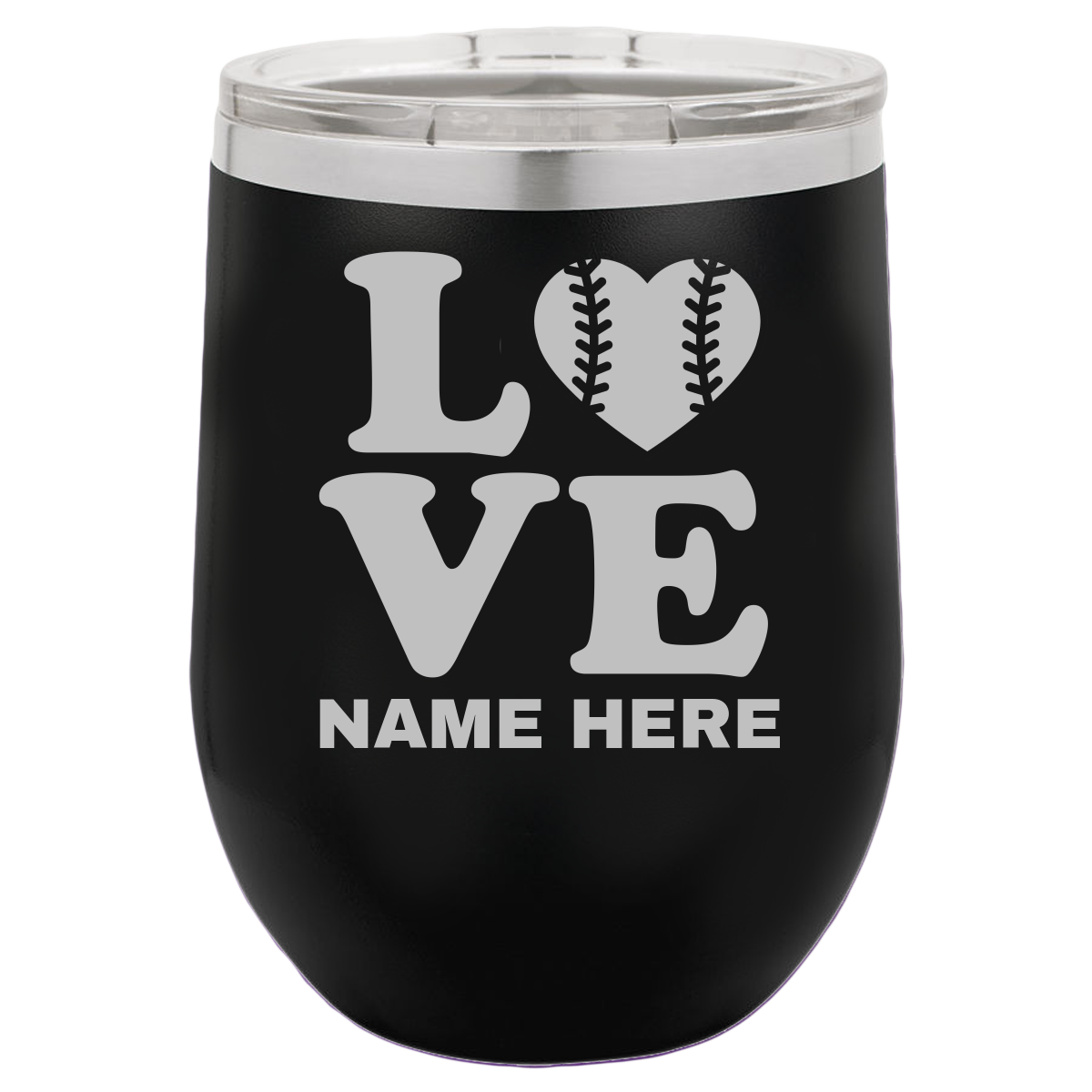 Love Baseball - Wine Laser Etched Tumbler - Mug Project